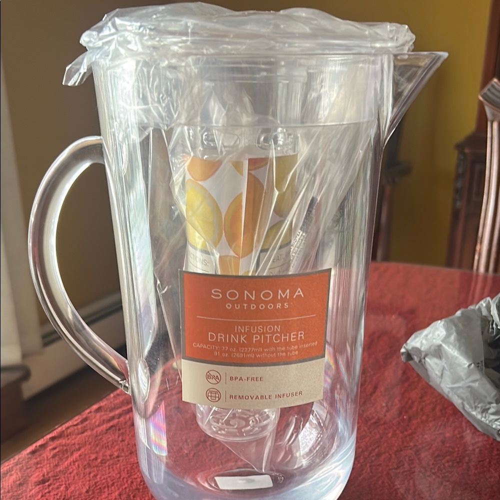 Sonoma Clear Infusion Drink Pitcher with Removable Infuser